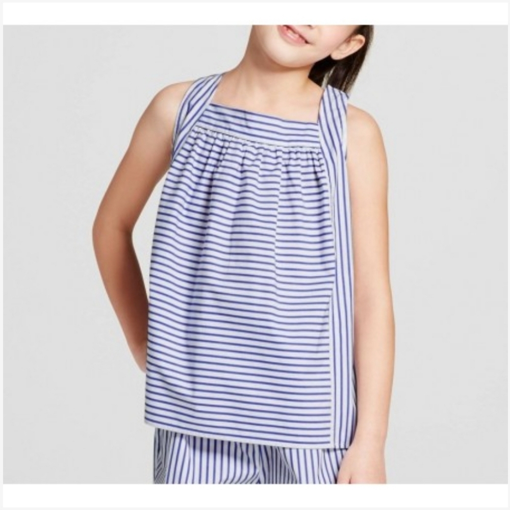 Victoria Beckham for Target Blue & White Striped Poplin Cami
